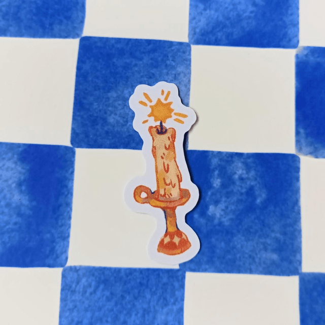 pretty candle - vinyl sticker 