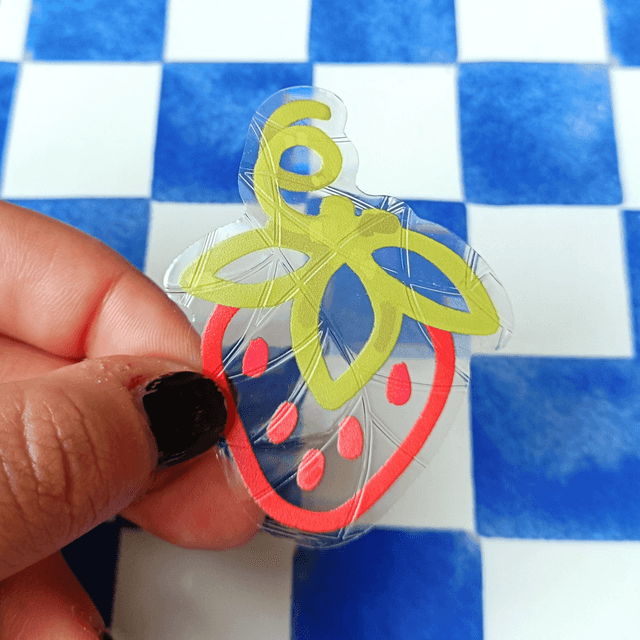strawberry - suncatcher window sticker
