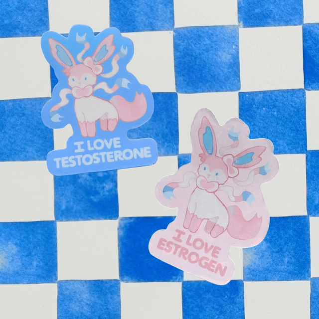 i love hormones - vinyl sticker 