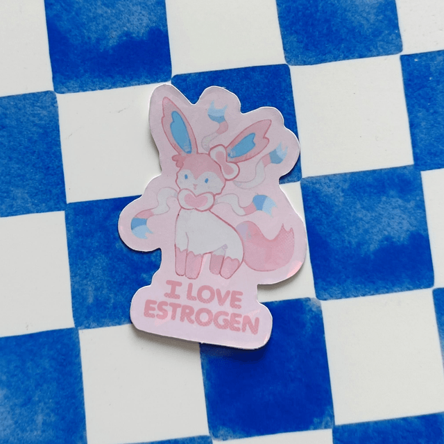 i love hormones - vinyl sticker 