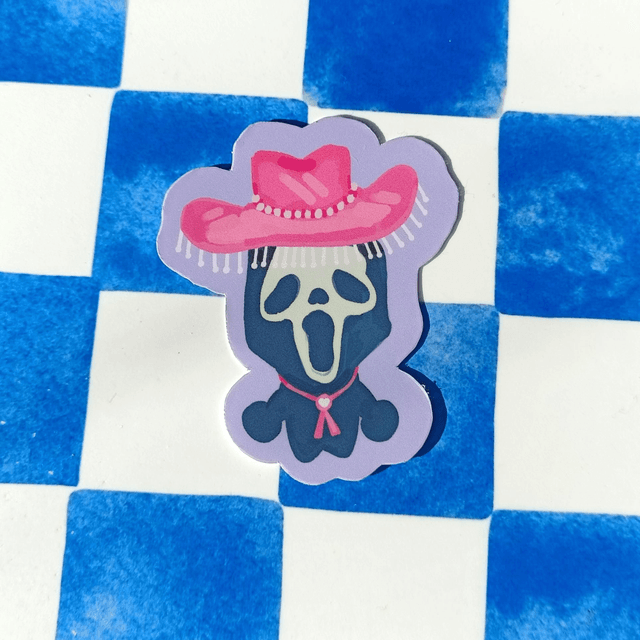 cowboy ghost - vinyl sticker 