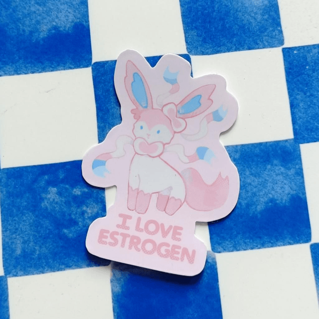 i love hormones - vinyl sticker 