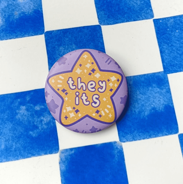 pronoun button pins - thems