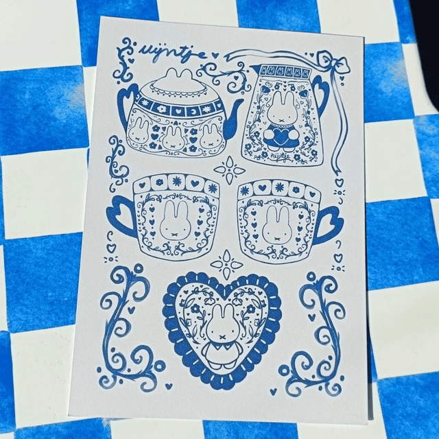 love is stored in the bunny - A6 print