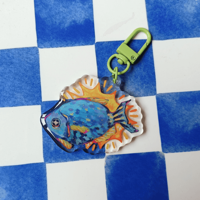 fishing for the stars - acrylic keychain