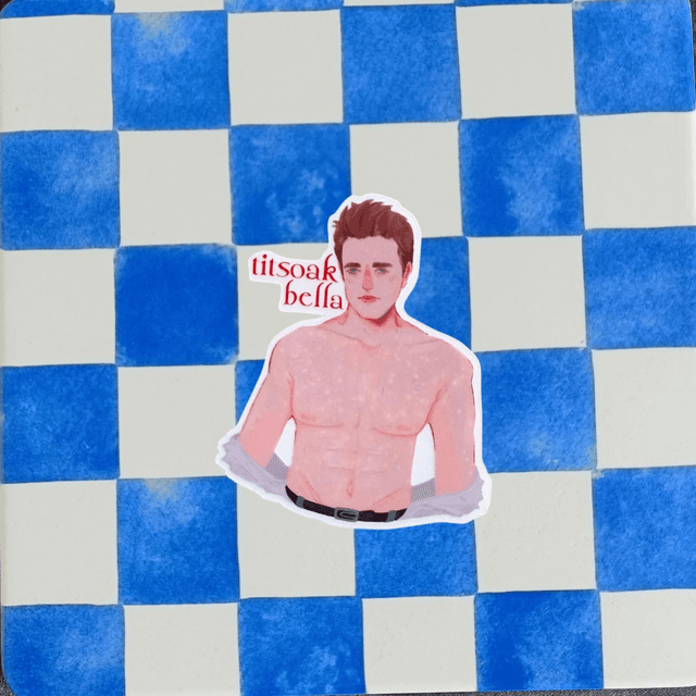 sparkly soak - transparent vinyl sticker 