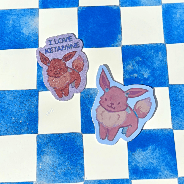 sillies - vinyl / sand glitter sticker