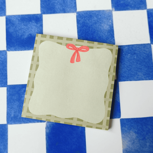 green bow - sticky notes