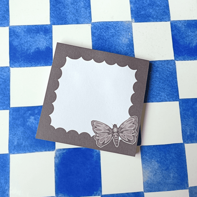 grey moth - sticky notes