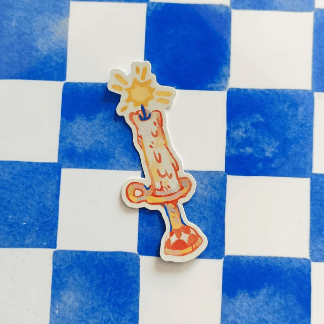 pretty candle - vinyl sticker 