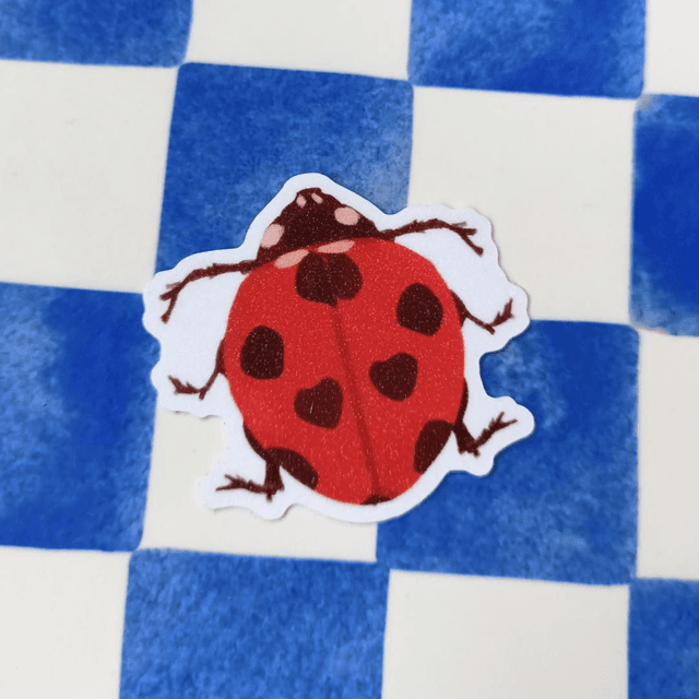 lady buggy - sand glitter sticker 
